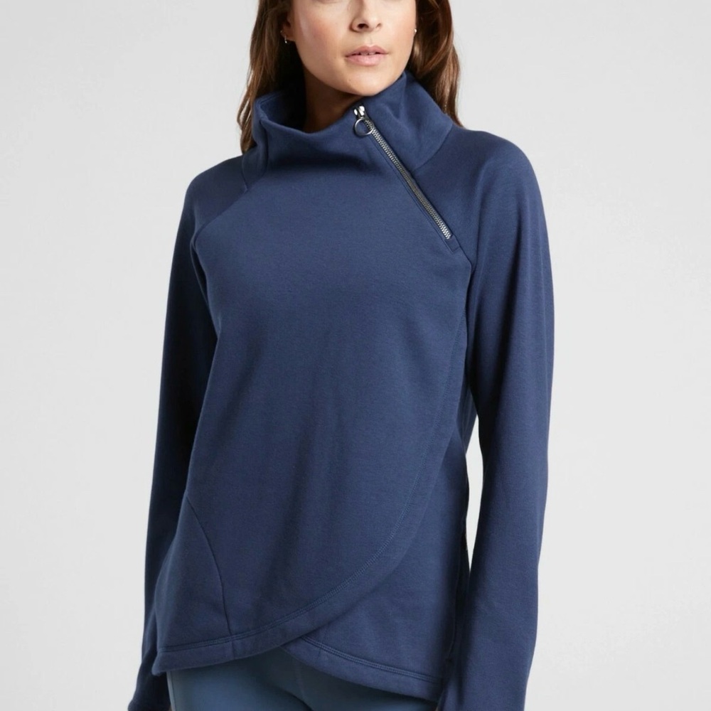 NWT: Blue Pullover with Zipper